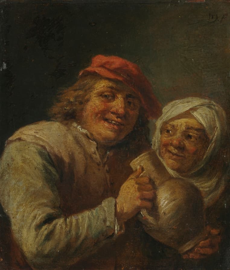 Old Man and Woman — David Teniers
