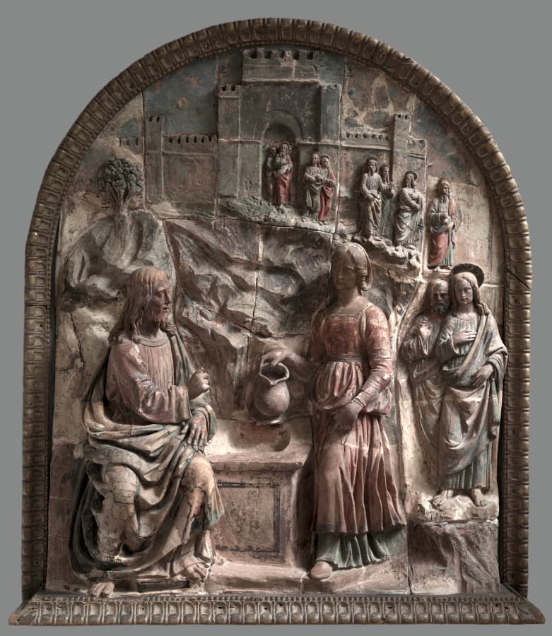 Christ and the Samaritan Woman at the Well — Giovanni della Robbia