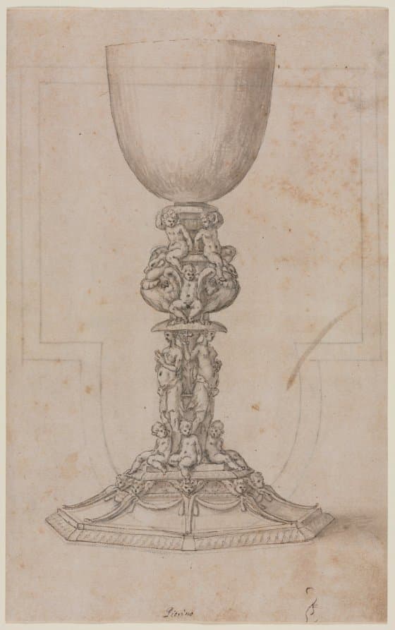Design for a Chalice (recto) — Luzio Romano