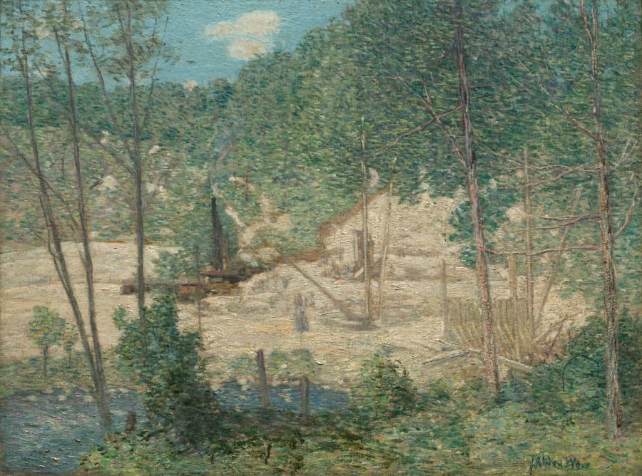 The Building of the Dam — Julian Alden Weir