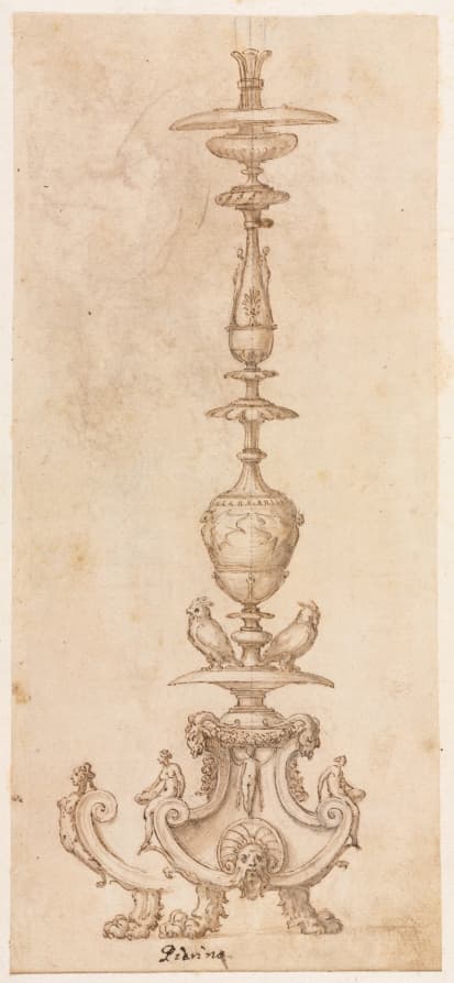 Design for a Candlestick — Luzio Romano