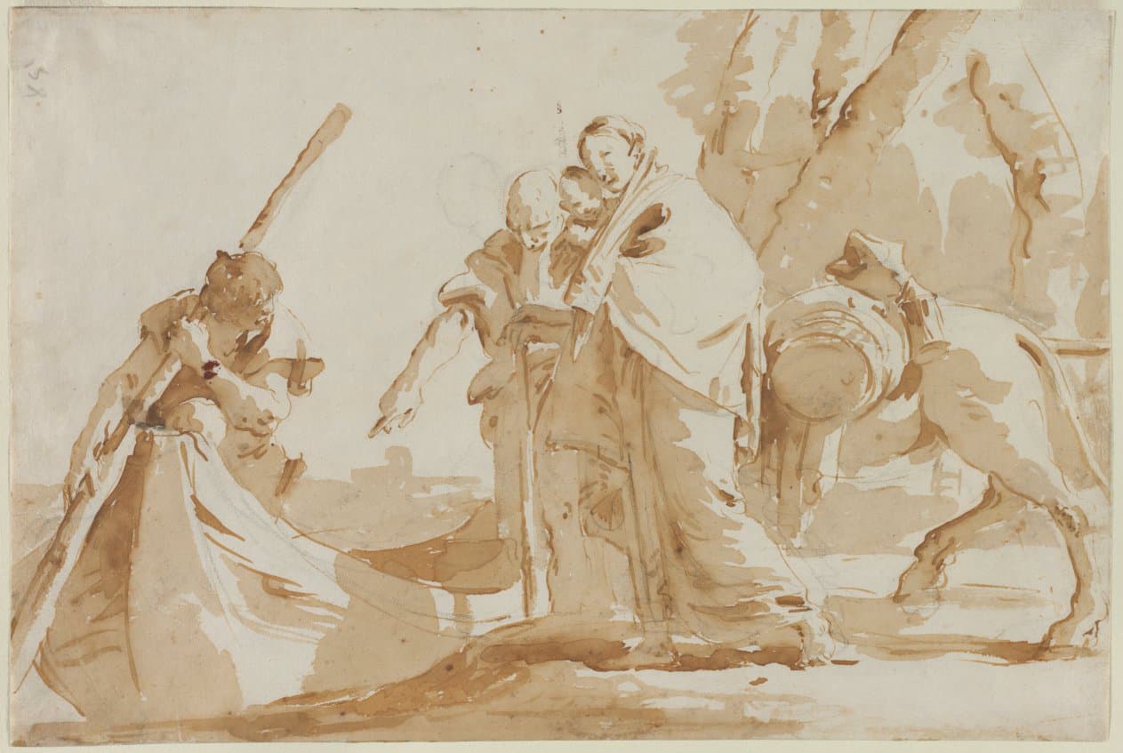Flight into Egypt: The Embarkment of the Holy Family — Giovanni Battista Tiepolo