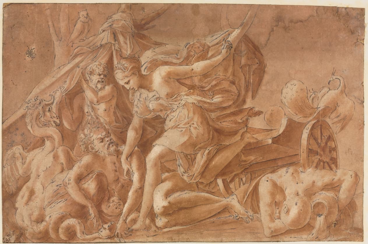Copy after Primaticcio's Juno Awakening Sleep — Francesco Primaticcio
