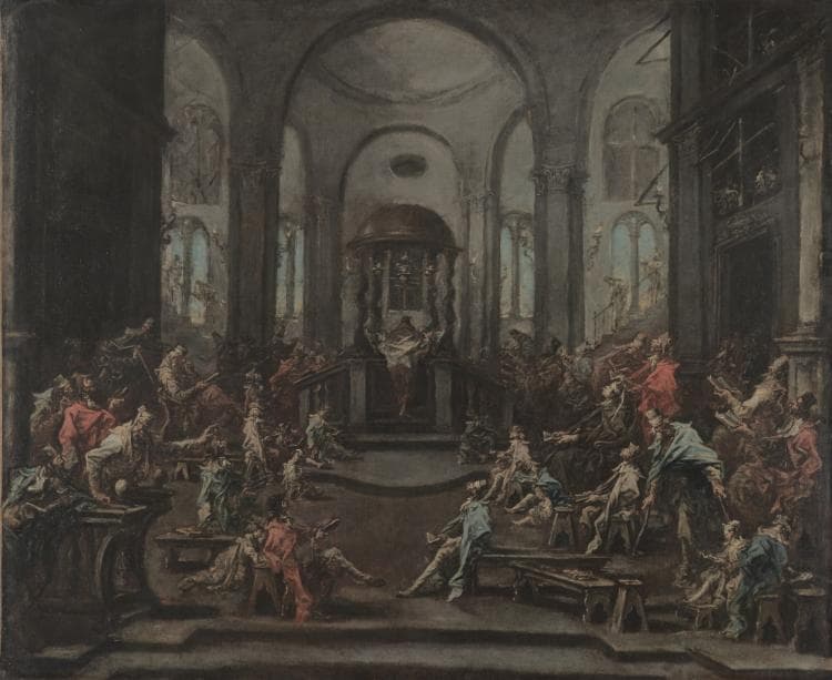 Interior of a Synagogue — Alessandro Magnasco