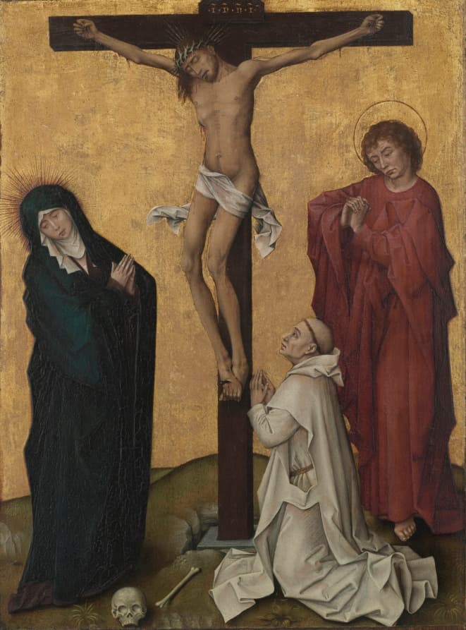The Crucifixion with a Carthusian Monk — Rogier van der Weyden