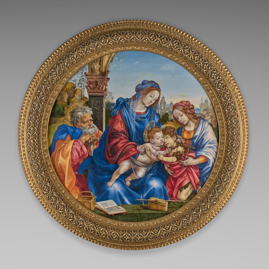 The Holy Family with Saint John the Baptist and Saint Margaret — Filippino Lippi