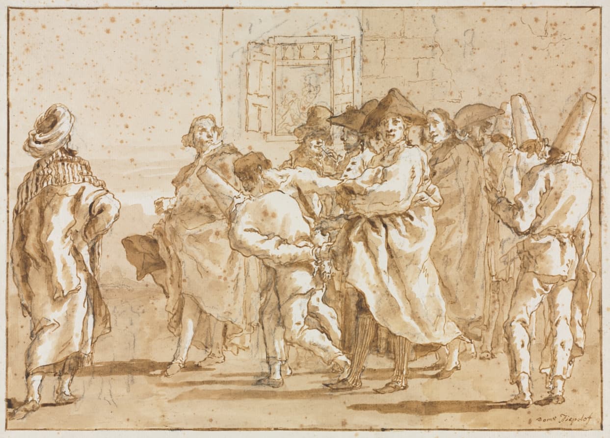 Punchinello Arrested — Giovanni Domenico Tiepolo