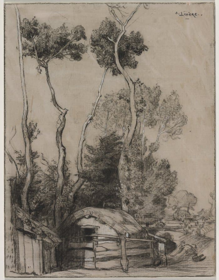 Landscape with Cottages — Auguste Louis Lepère