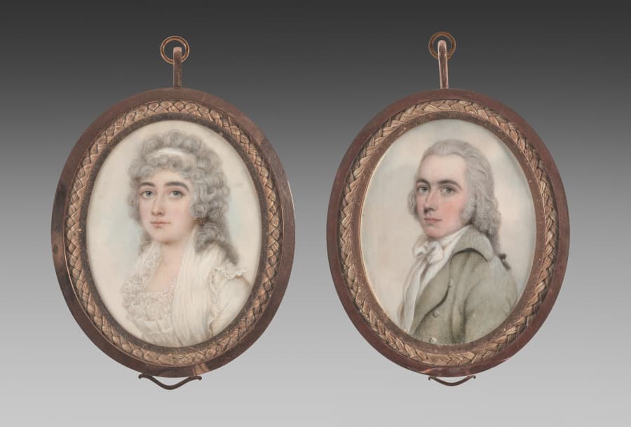 Portrait of a Man and Portrait of a Woman (pair) — Nathaniel Plimer
