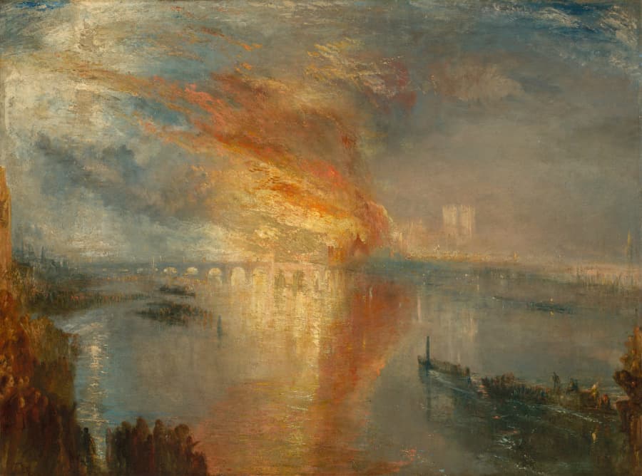 The Burning of the Houses of Lords and Commons, 16 October 1834 — Joseph Mallord William Turner