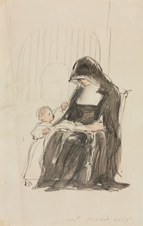 Nun Reading to a Child — David Wilkie