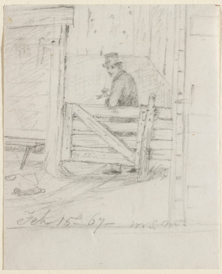 Resting on the Fence — William Sidney Mount