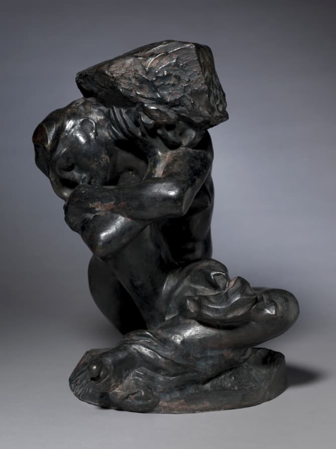 Fallen Caryatid Carrying Her Stone — Auguste Rodin