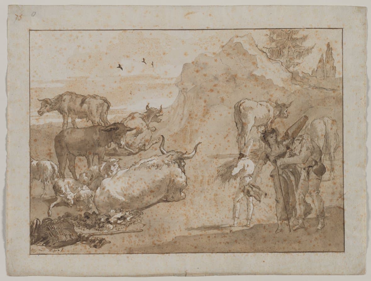 Sheep and Cows — Giovanni Domenico Tiepolo