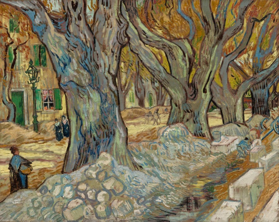 The Large Plane Trees (Road Menders at Saint-Rémy) — Vincent van Gogh