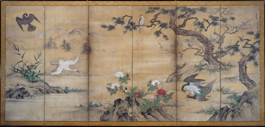 Birds and Flowers — Kano Shōei