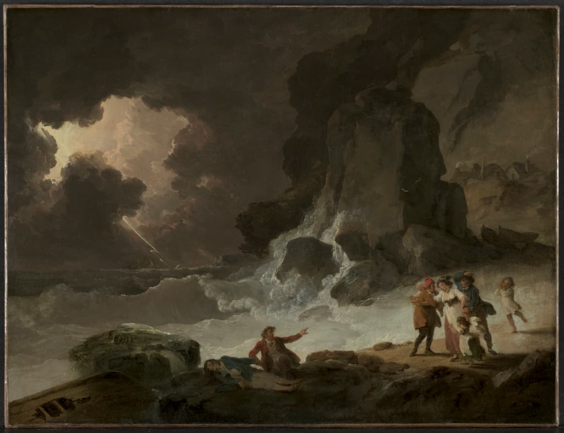 A Storm Behind the Isle of Wight — Julius Caesar Ibbetson