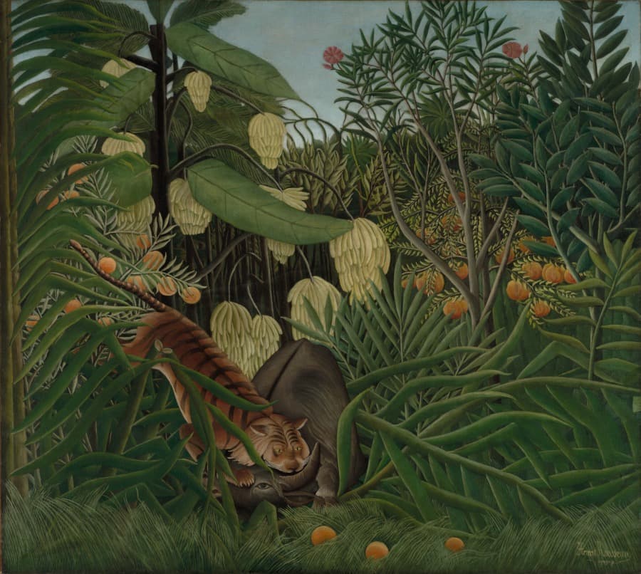 Fight Between a Tiger and a Buffalo — Henri Rousseau