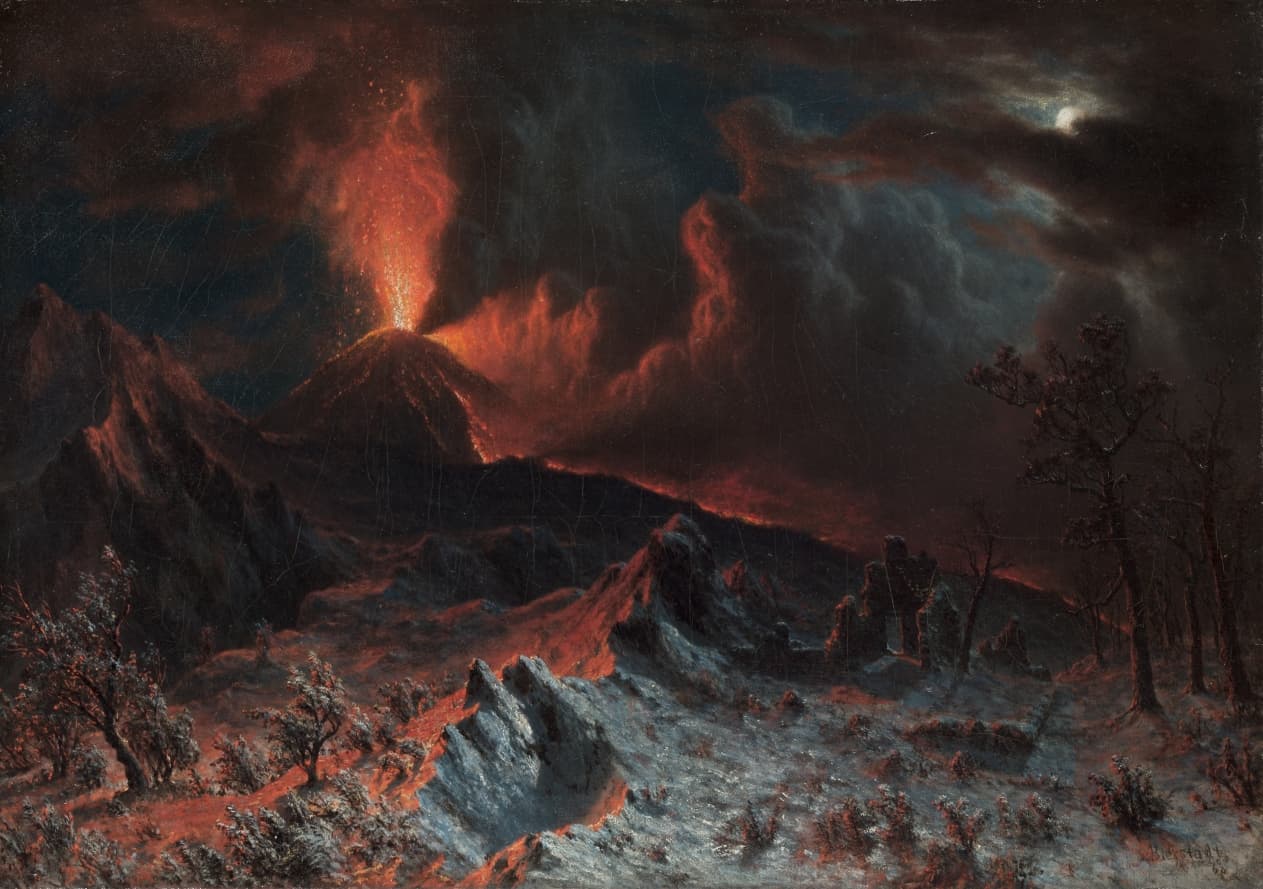 Mount Vesuvius at Midnight — Albert Bierstadt