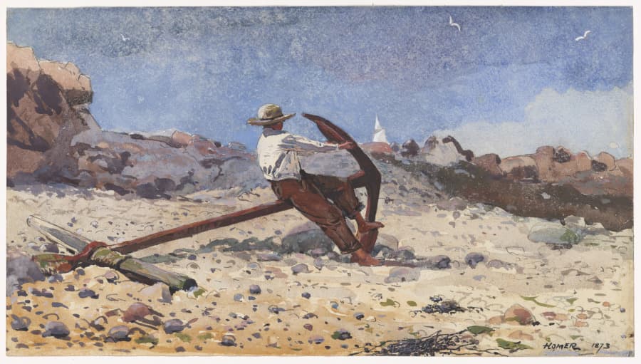 Boy with Anchor — Winslow Homer