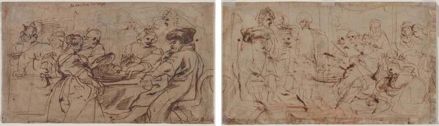 The Feast of Herod (recto); Tomyris with the Head of Cyrus (verso) — Peter Paul Rubens