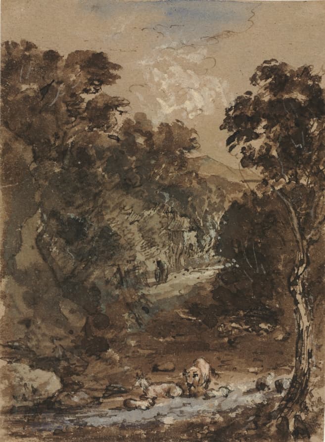 Landscape with Farm Animals — Benjamin Barker