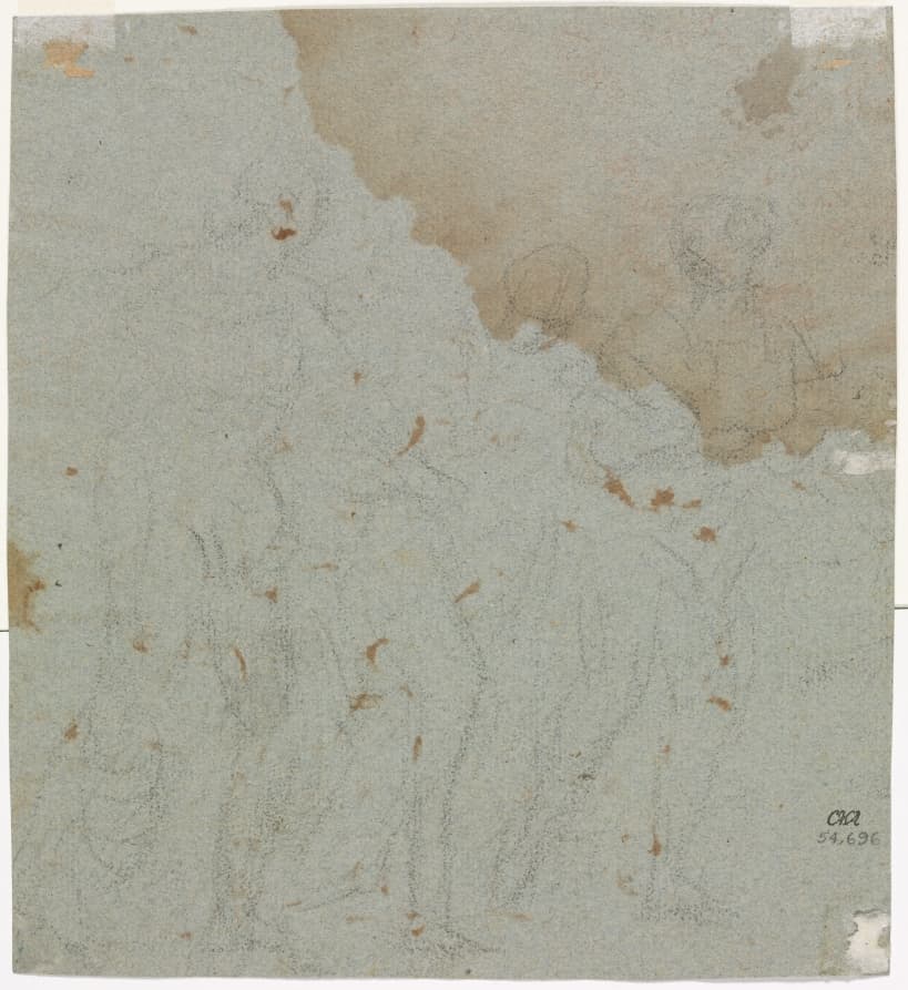 Sketch for Lot and His Daughters (verso) — Pietro da Cortona