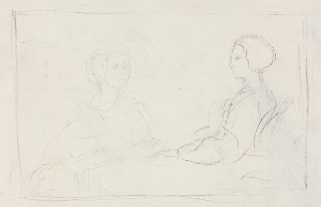 Two Seated Women (verso) — Edgar Degas