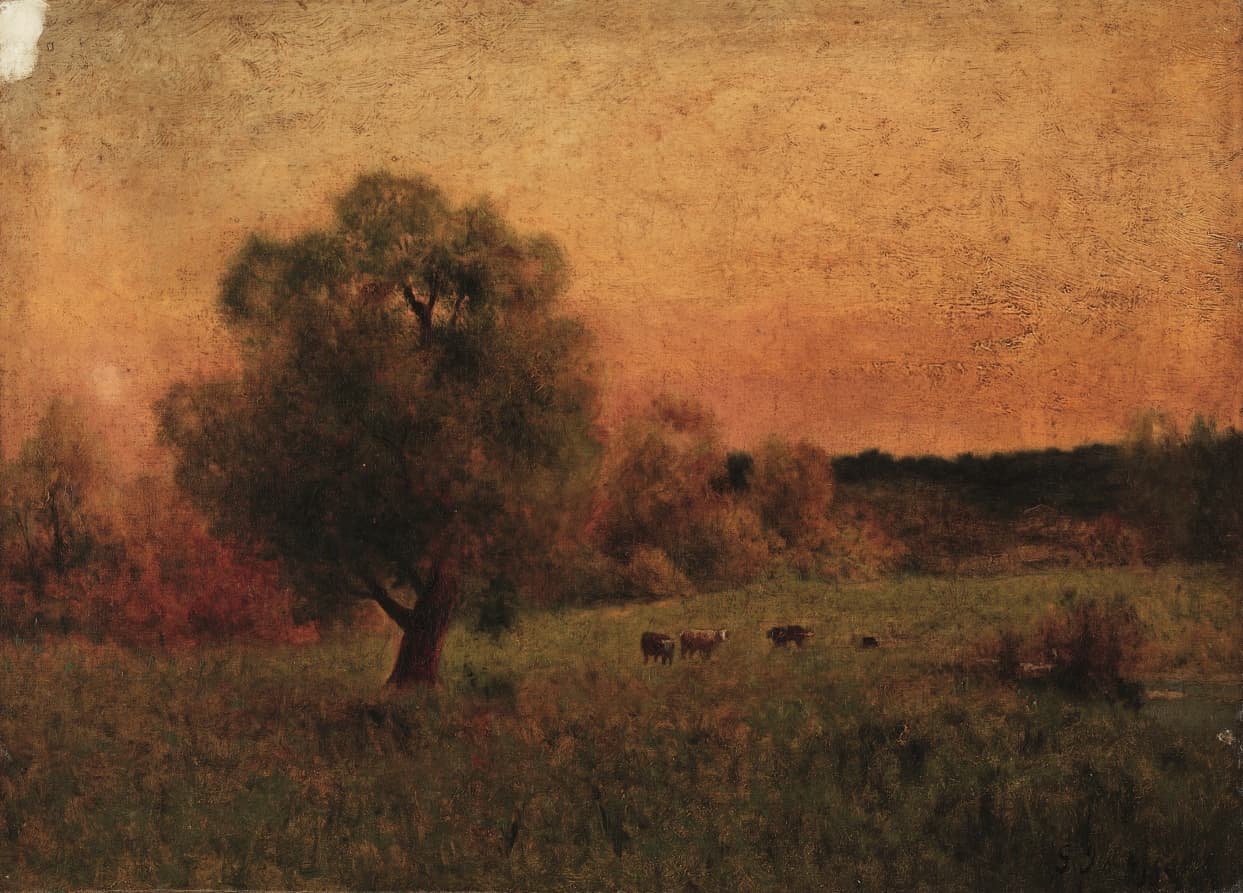 Cows in a Field — George Inness