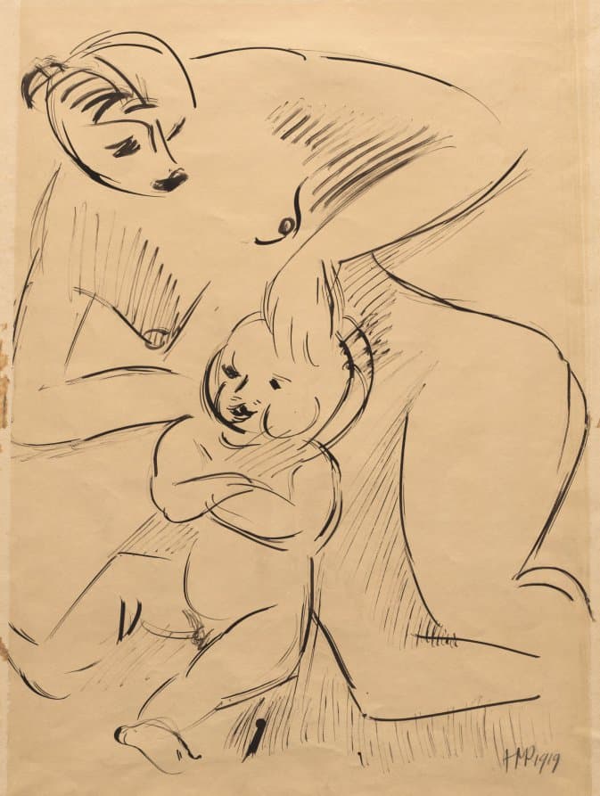 Mother and Child (recto) — Max Pechstein