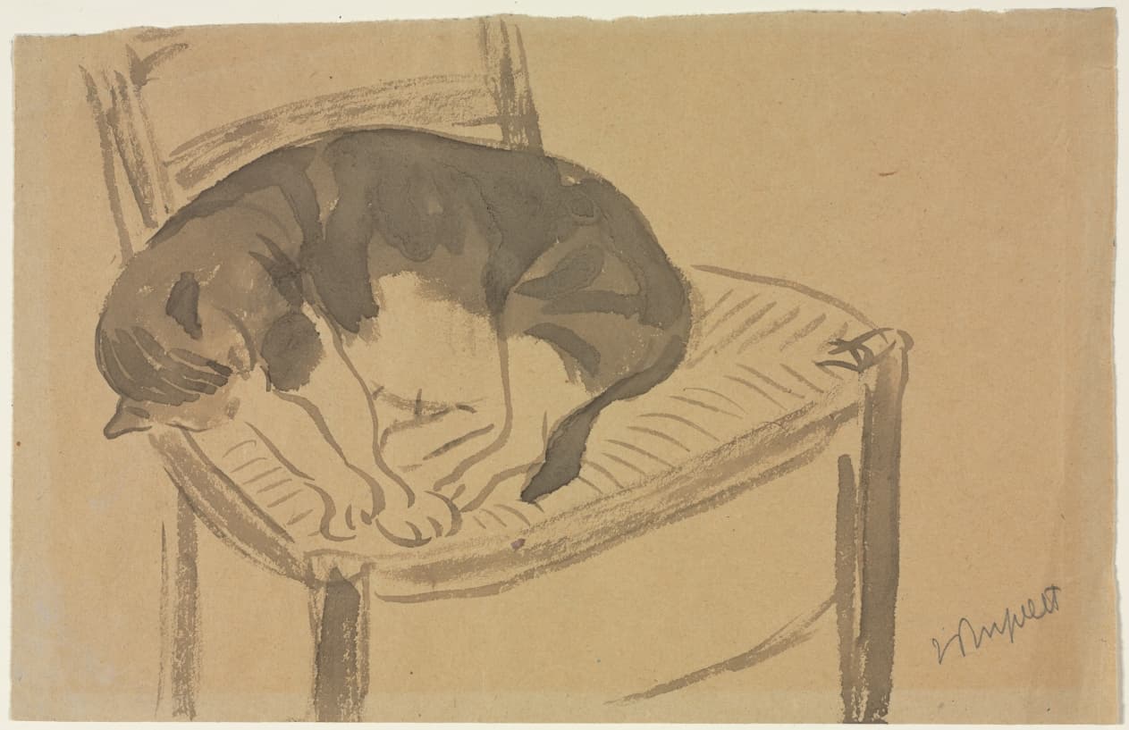 Sleeping Cat (recto) — Jane Poupelet