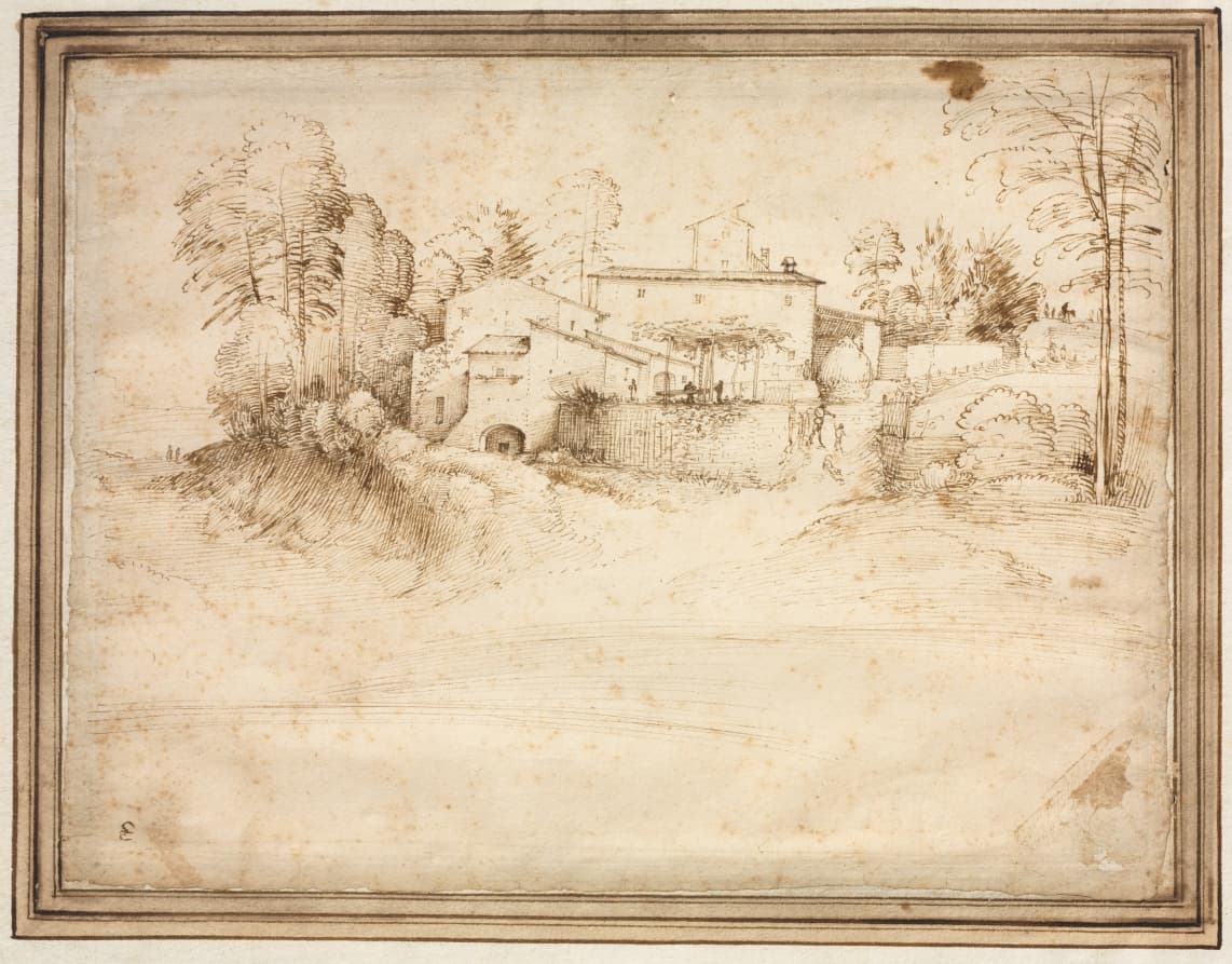 Farmhouse on the Slope of a Hill — Fra Bartolommeo