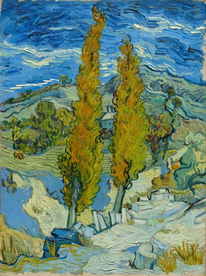 Two Poplars in the Alpilles near Saint-Rémy — Vincent van Gogh