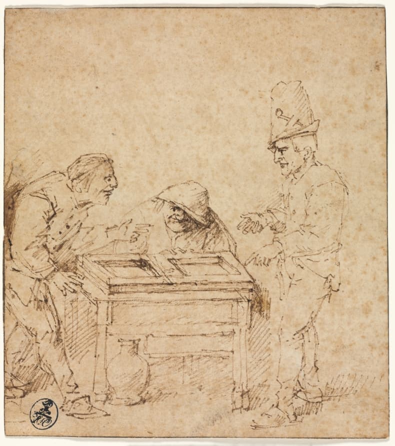 The Tric-Trac Players — Philips de Koninck