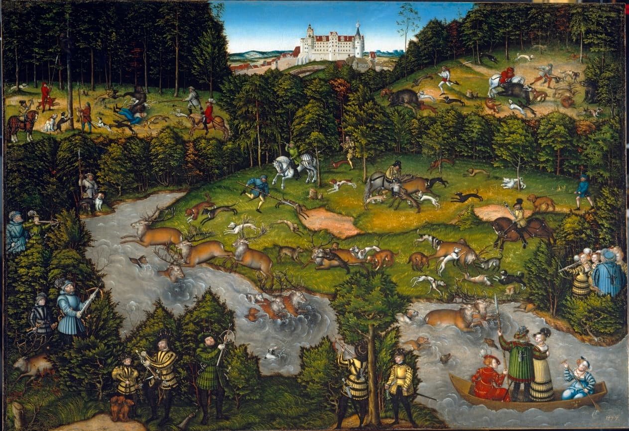 Hunting near Hartenfels Castle — Lucas Cranach