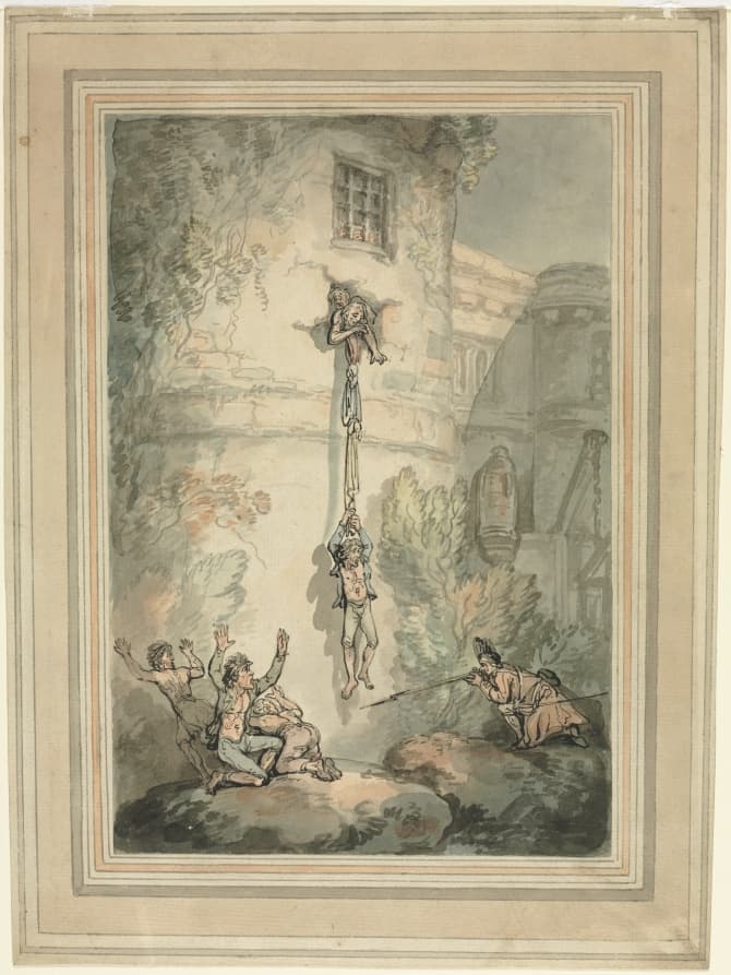 Escape of French Prisoners — Thomas Rowlandson