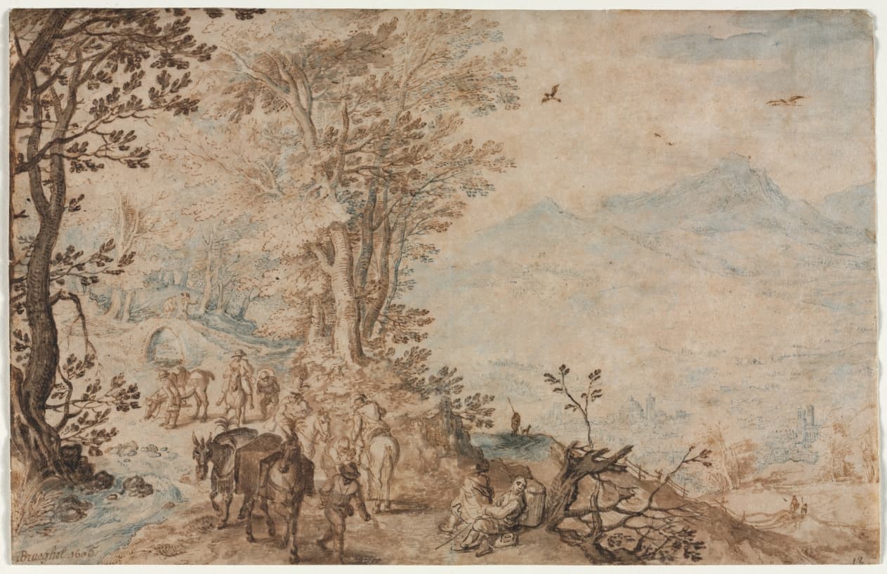 Landscape with Travelers — Jan Brueghel
