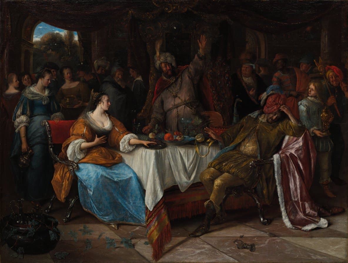 Esther, Ahasuerus, and Haman — Jan Steen