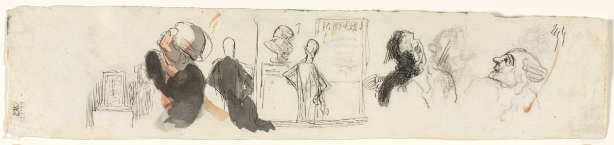 Sketches of Various Figures (verso) — Honoré Daumier
