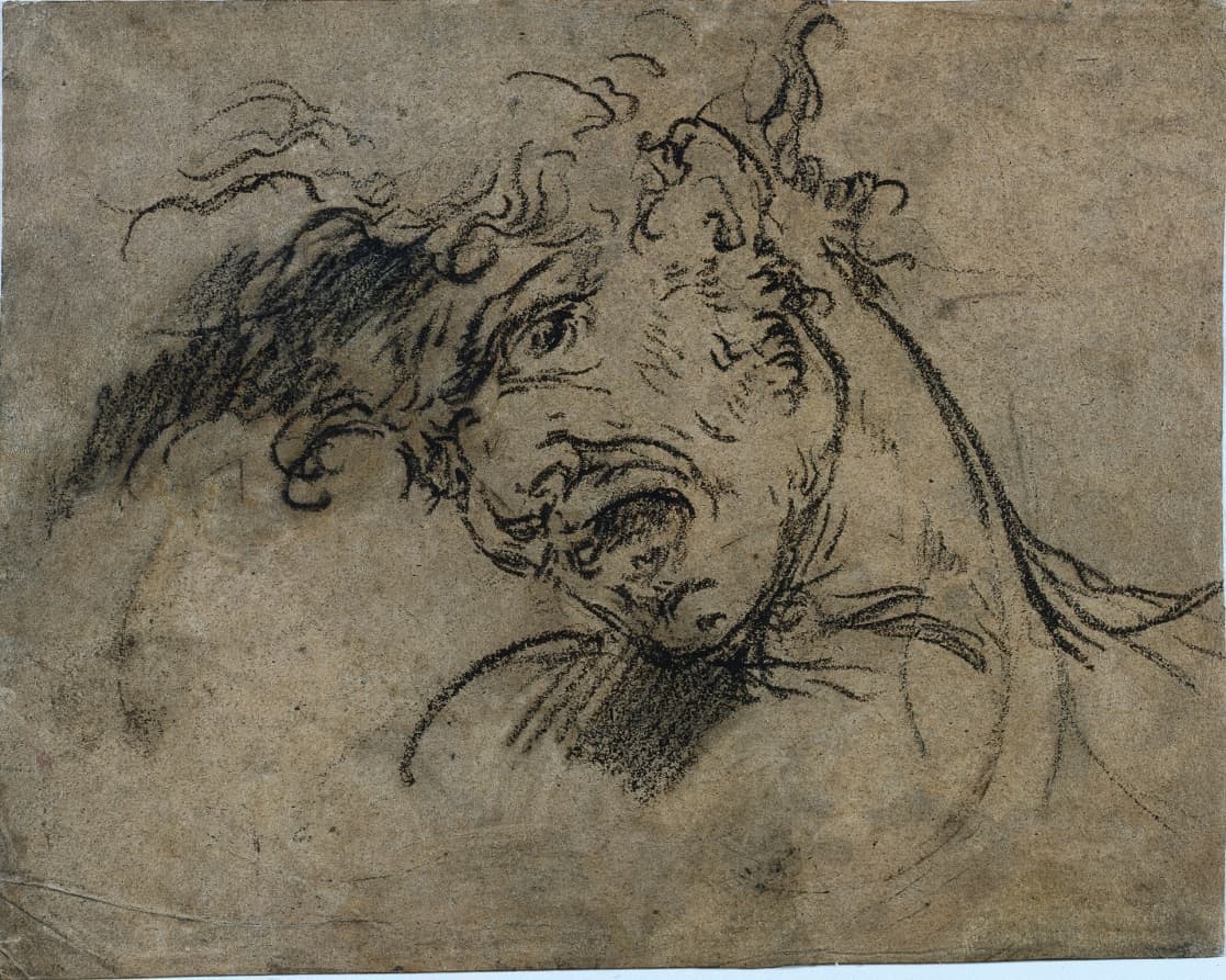 Head of a Screaming Man (recto) — Benjamin West