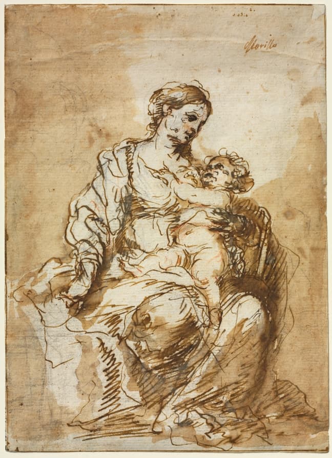 Madonna Nursing the Christ Child — Bartolomé Esteban Murillo