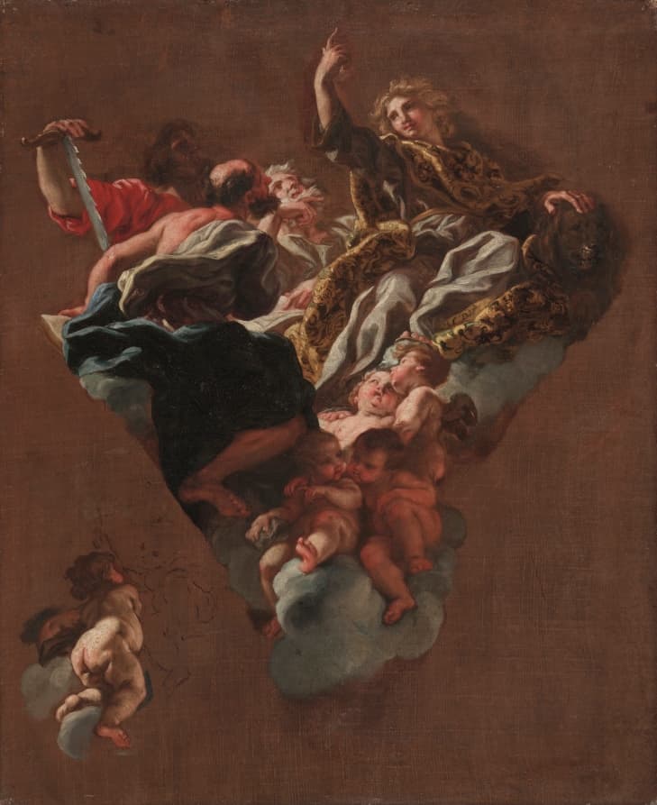 Sketch for "The Four Prophets of Israel" (for Il Gesù, Rome) — Giovanni Battista Gaulli
