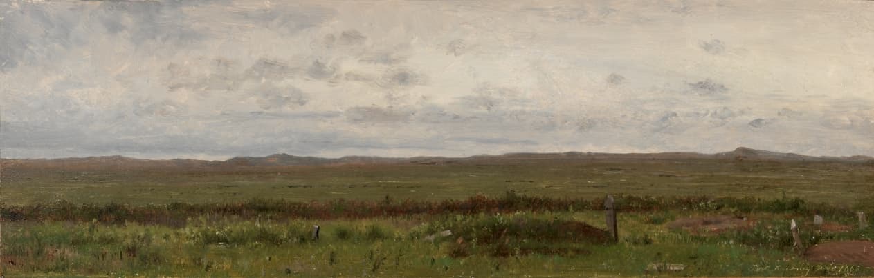 Graves of Travellers, Fort Kearny, Nebraska — Worthington Whittredge