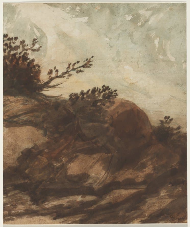 Sunset Over the Hill — Alphonse Legros
