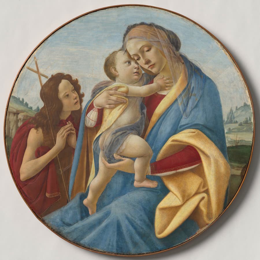 Virgin and Child with the Young Saint John the Baptist — Sandro Botticelli