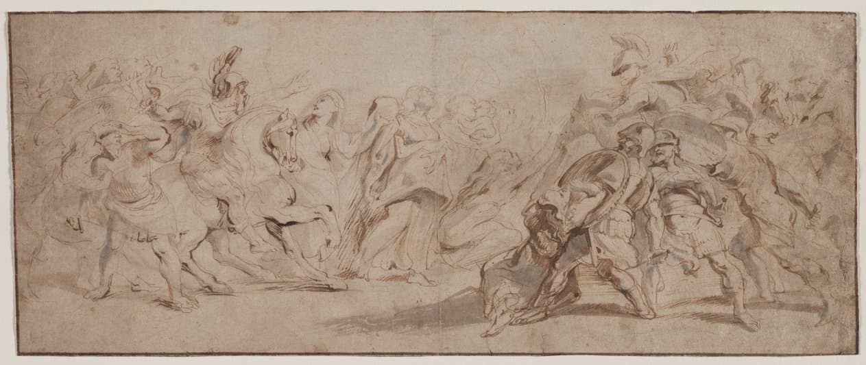 Reconciliation of the Romans and the Sabines (recto) — Peter Paul Rubens
