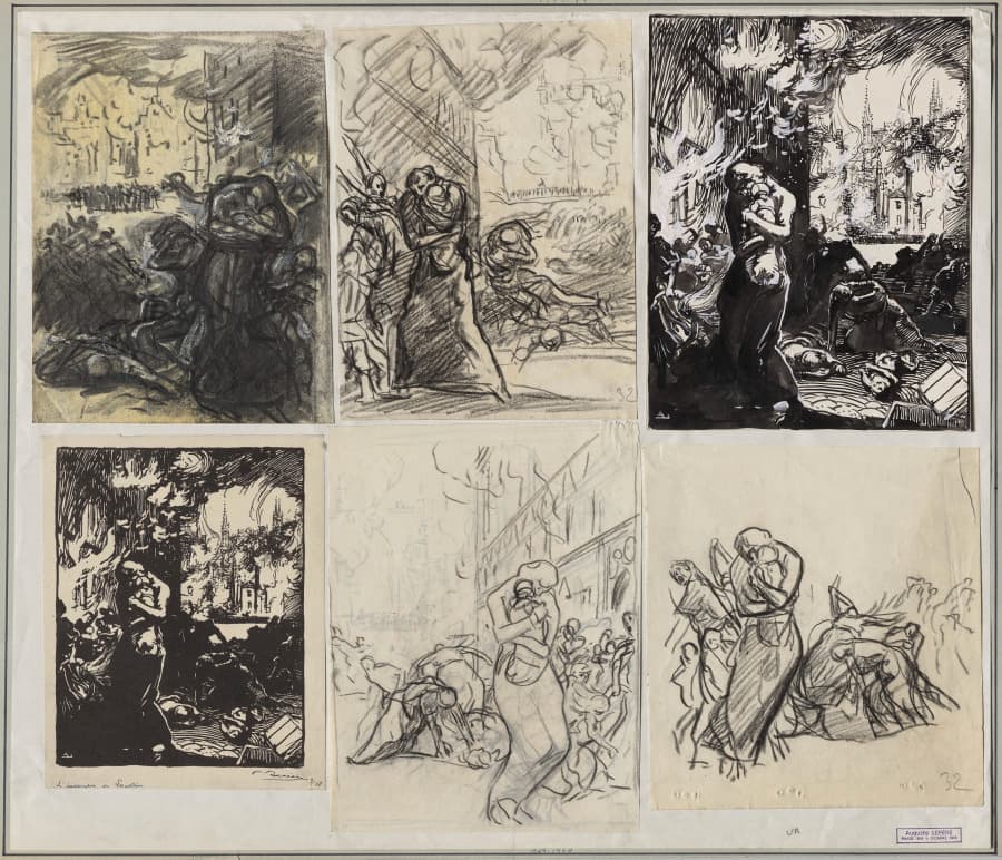 L'Incendie de Louvain — Auguste Louis Lepère
