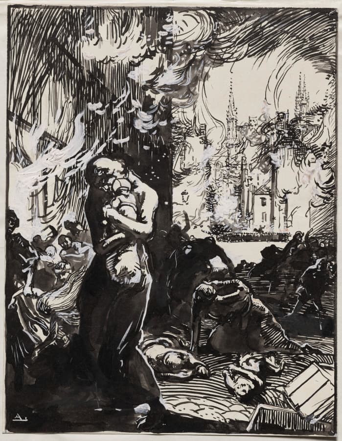 L'Incendie de Louvain — Auguste Louis Lepère