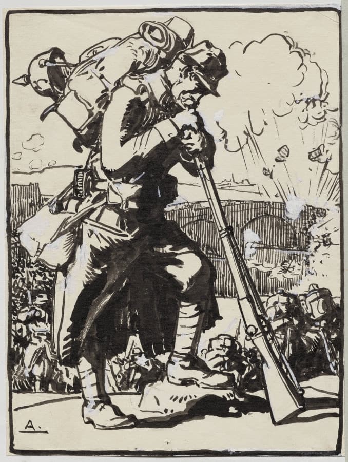 La Retraite après Charleroi... — Auguste Louis Lepère