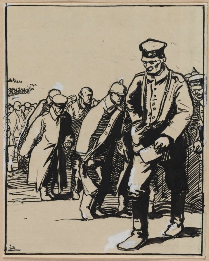 Marche d'un groupe de prisonniers allemands — Auguste Louis Lepère